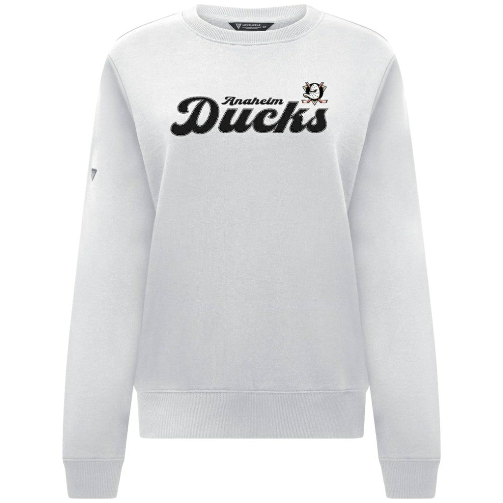 Anaheim Ducks Levelwear Women's Yvette Big Script Tri-Blend Sweatshirt -  NHL Sweatshirts