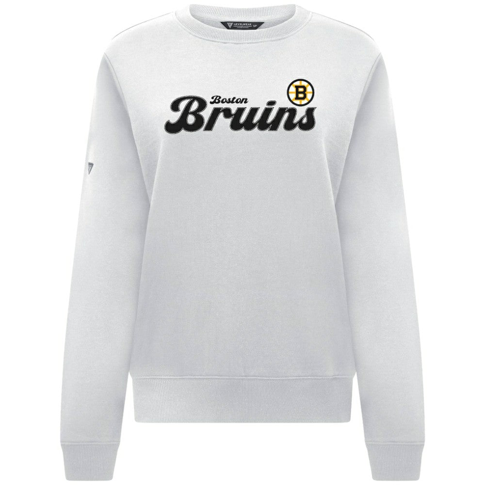 Boston Bruins Levelwear Women's Yvette Big Script Tri-Blend Sweatshirt -  NHL Sweatshirts