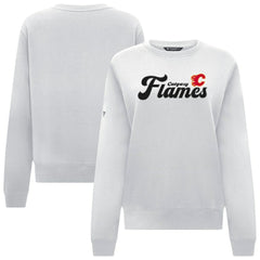 Calgary Flames Levelwear Women's Yvette Big Script Tri-Blend Sweatshirt -  NHL Sweatshirts
