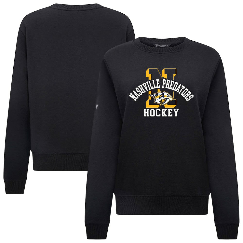 Nashville Predators Levelwear Women's Yvette Limelight Big Letter Sweatshirt -  NHL Sweatshirts
