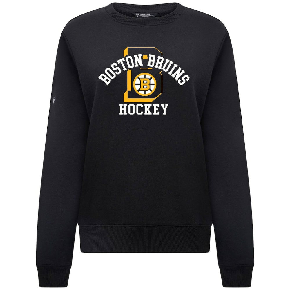 Boston Bruins Levelwear Women's Yvette Limelight Big Letter Sweatshirt -  NHL Sweatshirts