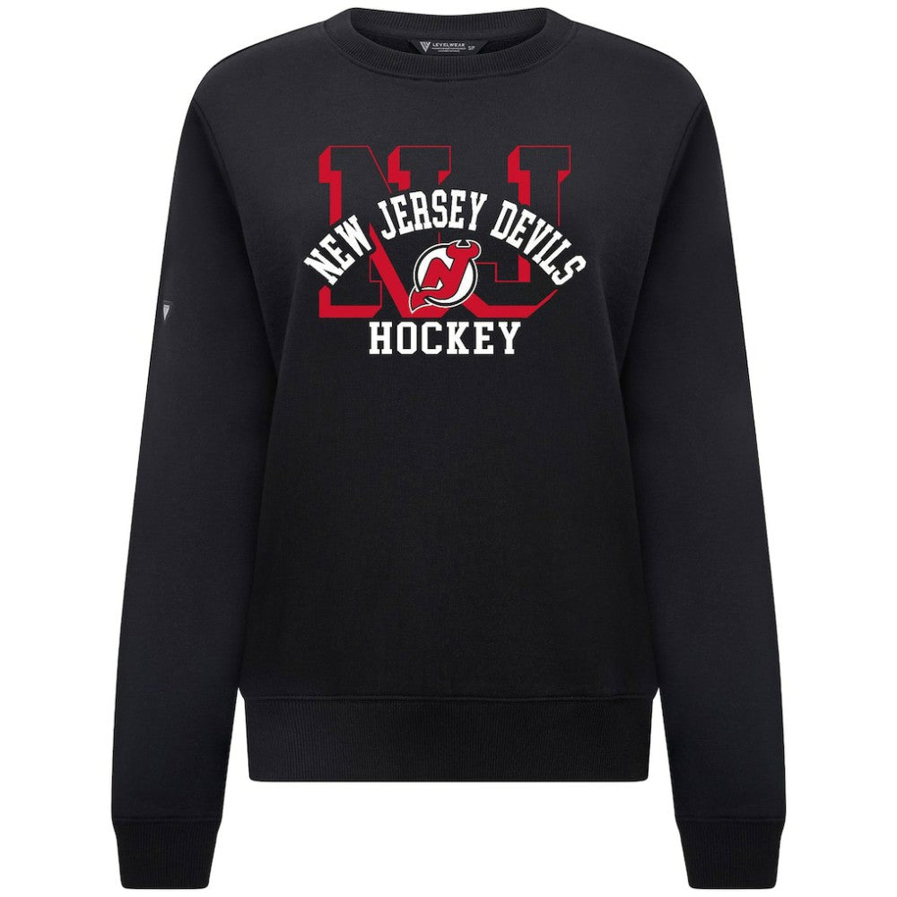New Jersey Devils Levelwear Women's Yvette Limelight Big Letter Sweatshirt -  NHL Sweatshirts
