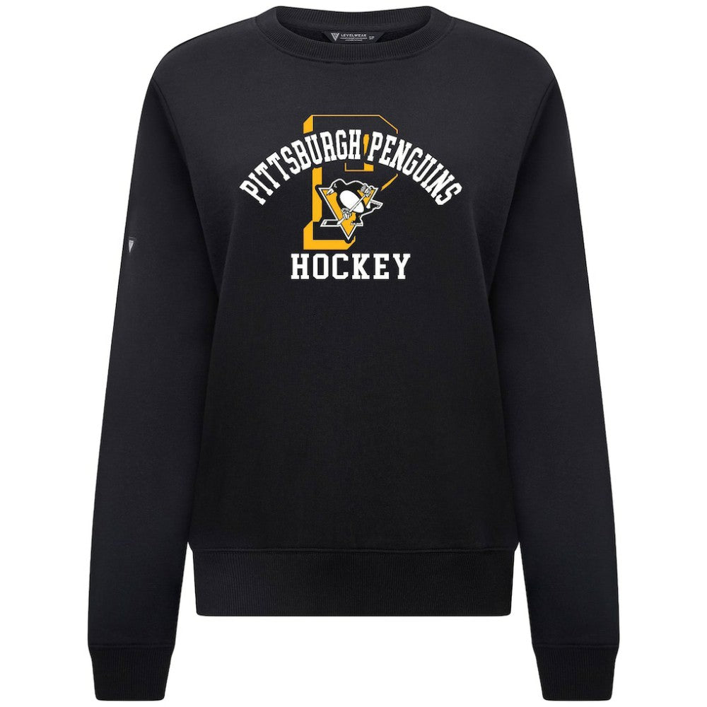 Pittsburgh Penguins Levelwear Women's Yvette Limelight Big Letter Sweatshirt -  NHL Sweatshirts