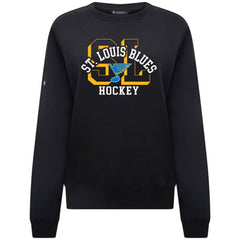 St. Louis Blues Levelwear Women's Yvette Limelight Big Letter Sweatshirt -  NHL Sweatshirts