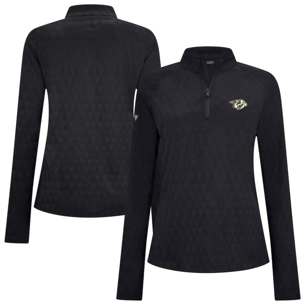 Nashville Predators Levelwear Women's Spike Raglan Quarter-Zip Top -  NHL