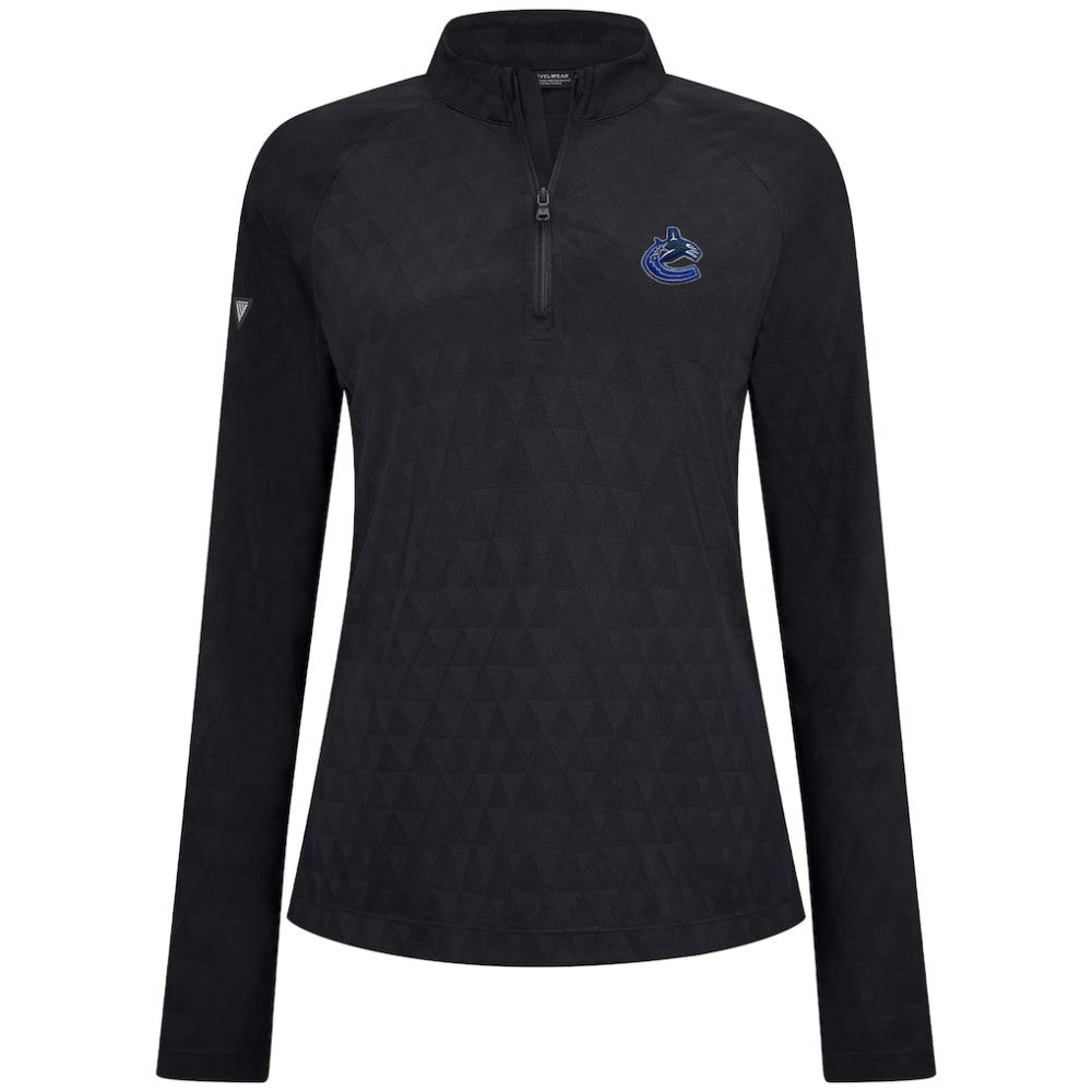 Vancouver Canucks Levelwear Women's Spike Raglan Quarter-Zip Top -  NHL