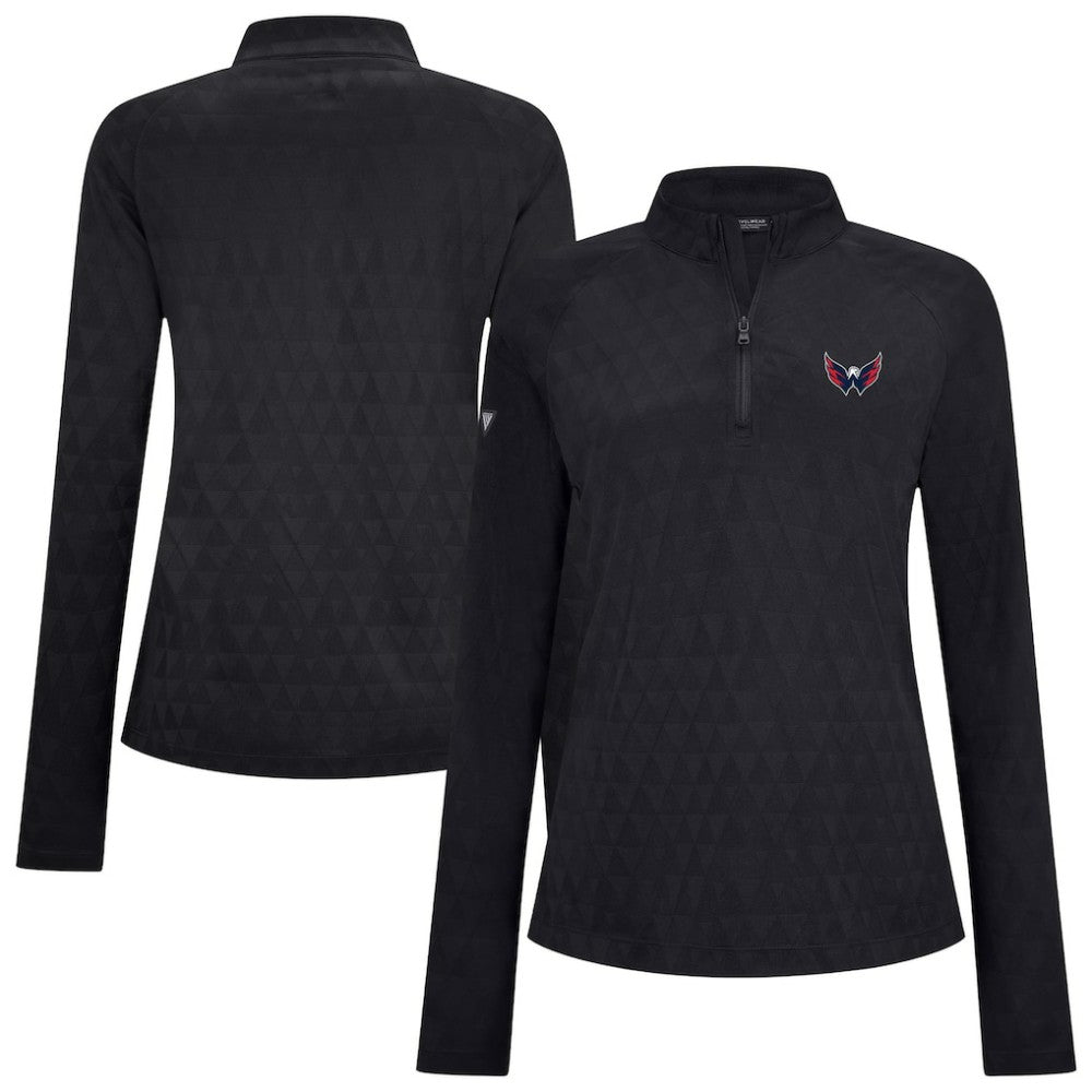 Washington Capitals Levelwear Women's Spike Raglan Quarter-Zip Top -  NHL