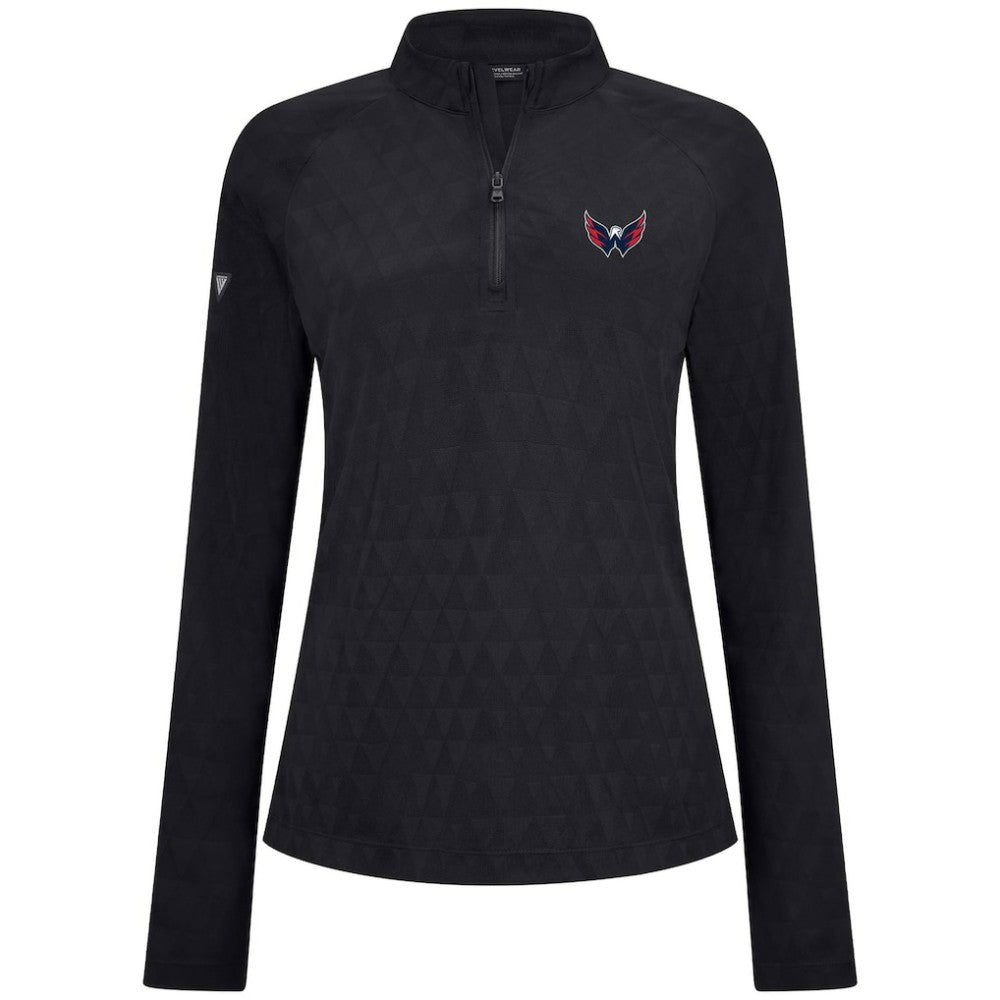 Washington Capitals Levelwear Women's Spike Raglan Quarter-Zip Top -  NHL
