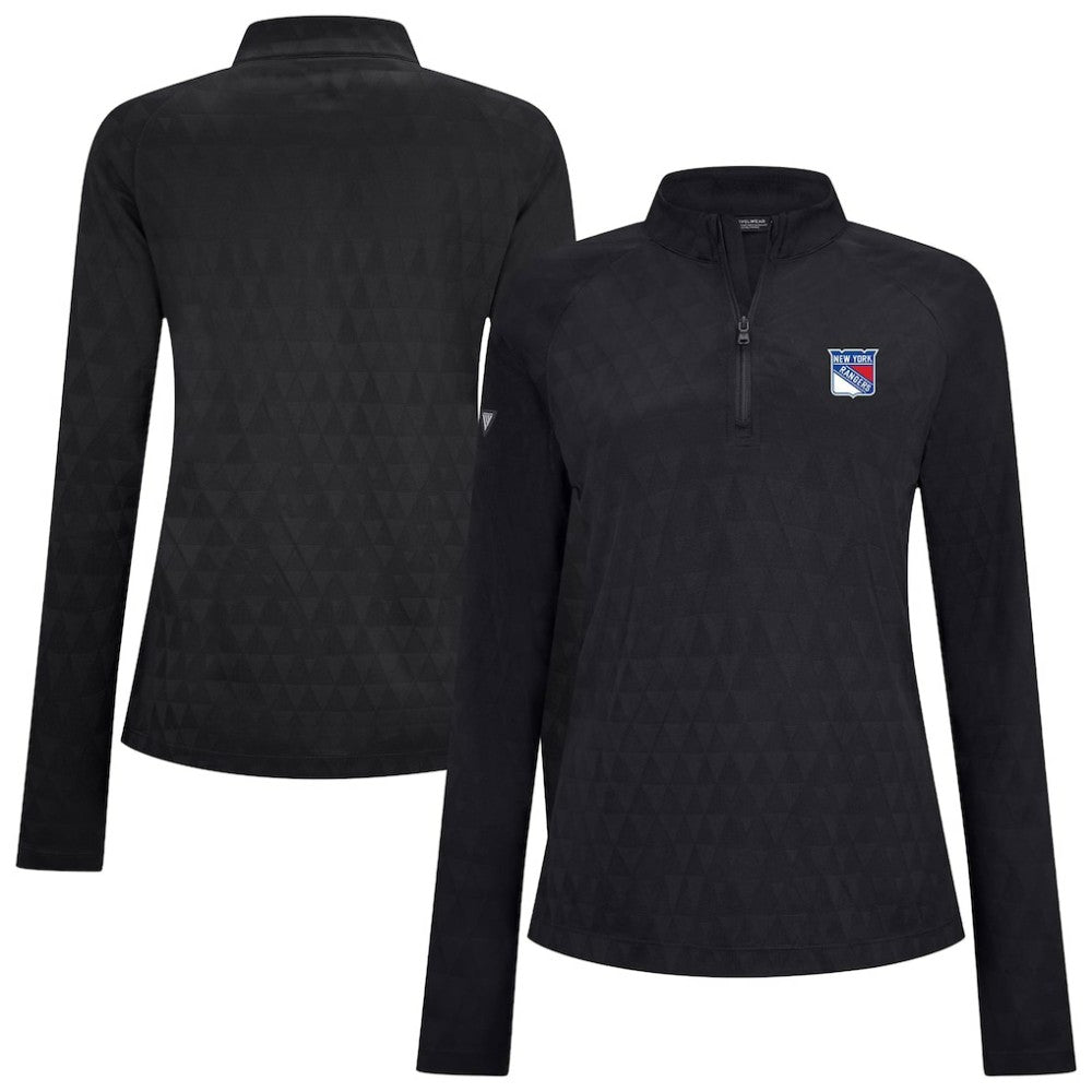 New York Rangers Levelwear Women's Spike Raglan Quarter-Zip Top -  NHL