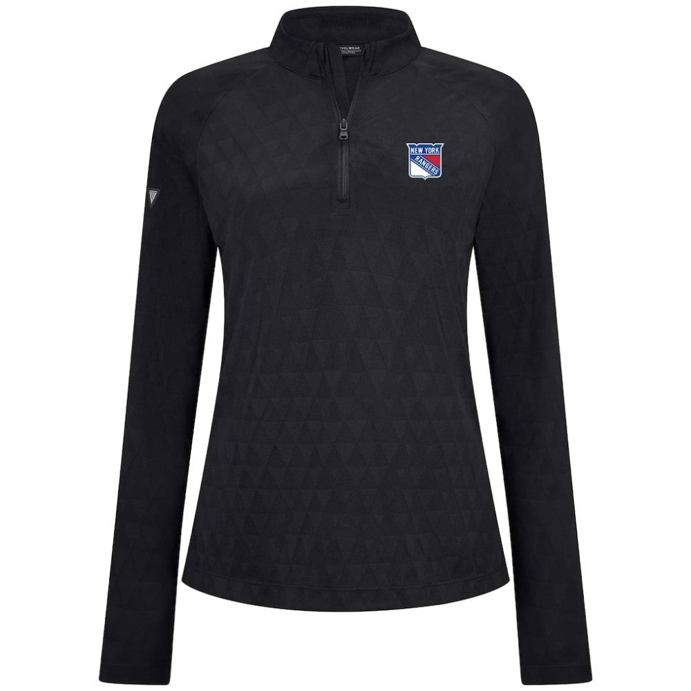 New York Rangers Levelwear Women's Spike Raglan Quarter-Zip Top -  NHL
