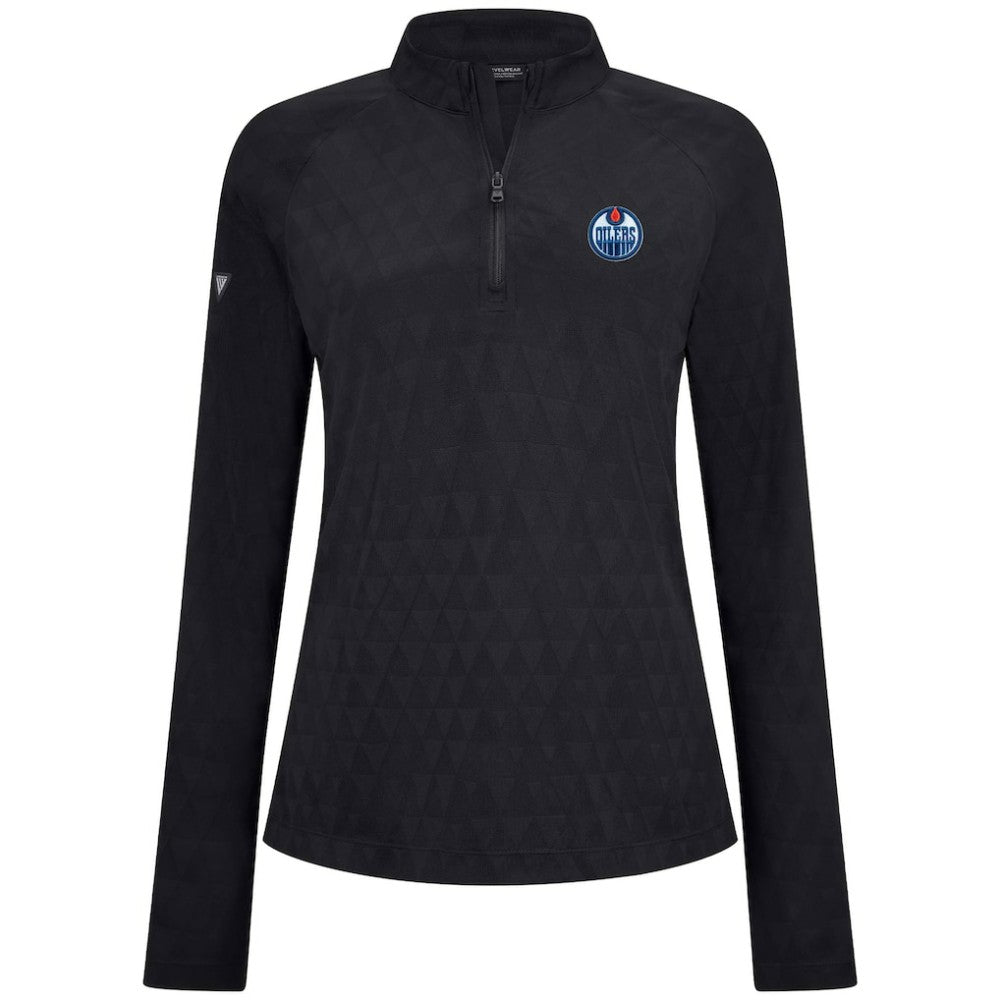 Edmonton Oilers Levelwear Women's Spike Raglan Quarter-Zip Top -  NHL