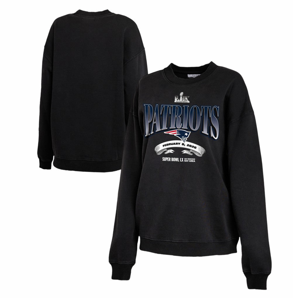 New England Patriots WEAR by Erin Andrews Women's Super Bowl LX Fleece Sweatshirt | NFL Hot