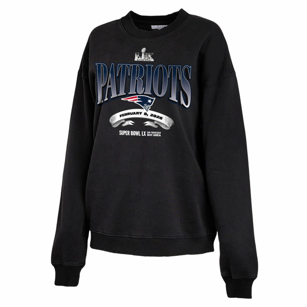 New England Patriots WEAR by Erin Andrews Women's Super Bowl LX Fleece Sweatshirt | NFL Hot