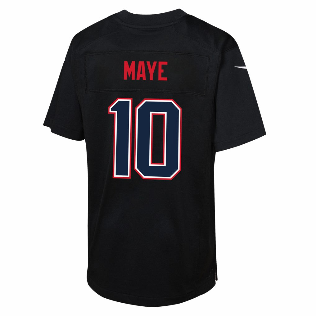 New England Patriots Drake Maye  Youth Super Bowl LX Patch Carbon Fashion Game Jersey | NFL On sale