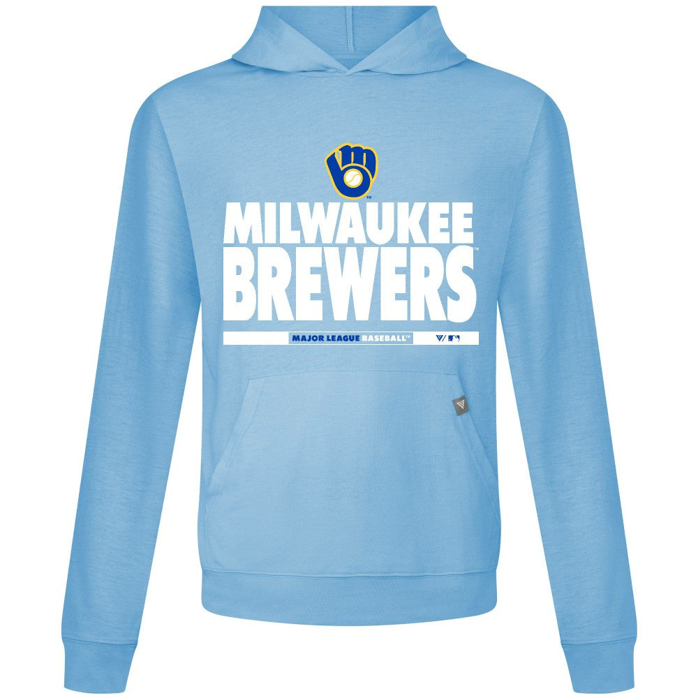 Milwaukee Brewers Levelwear Relay Center Stage Long Sleeve Hooded T-Shirt - MLB T-shirts