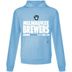 Milwaukee Brewers Levelwear Relay Center Stage Long Sleeve Hooded T-Shirt - MLB T-shirts