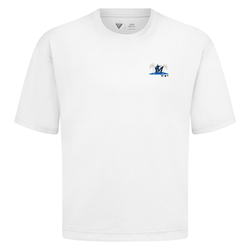Miami Marlins Levelwear  Luxe Signature Knit T-Shirt - MLB T-shirts