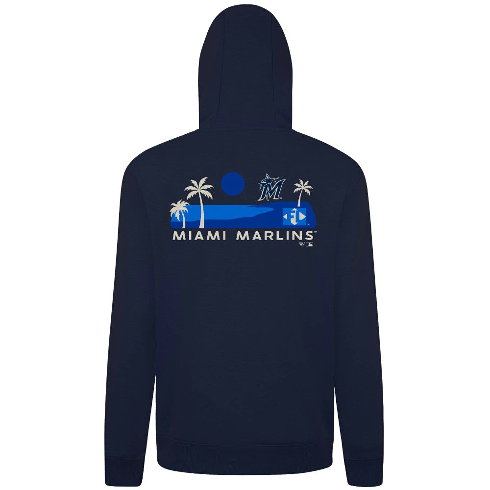 Miami Marlins Levelwear Panoramic Podium Hoodie - MLB Hoodies