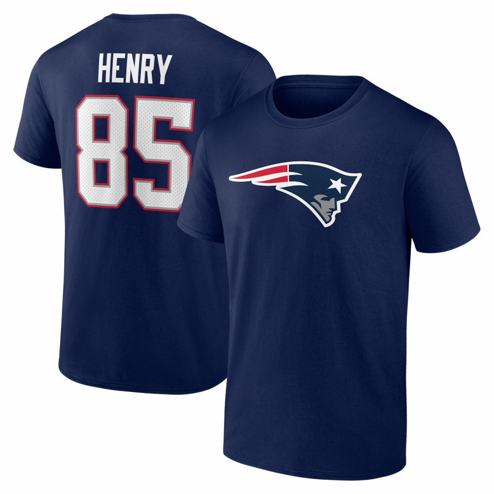 New England Patriots Hunter Henry  Icon Name & Number T-Shirt | NFL Near me