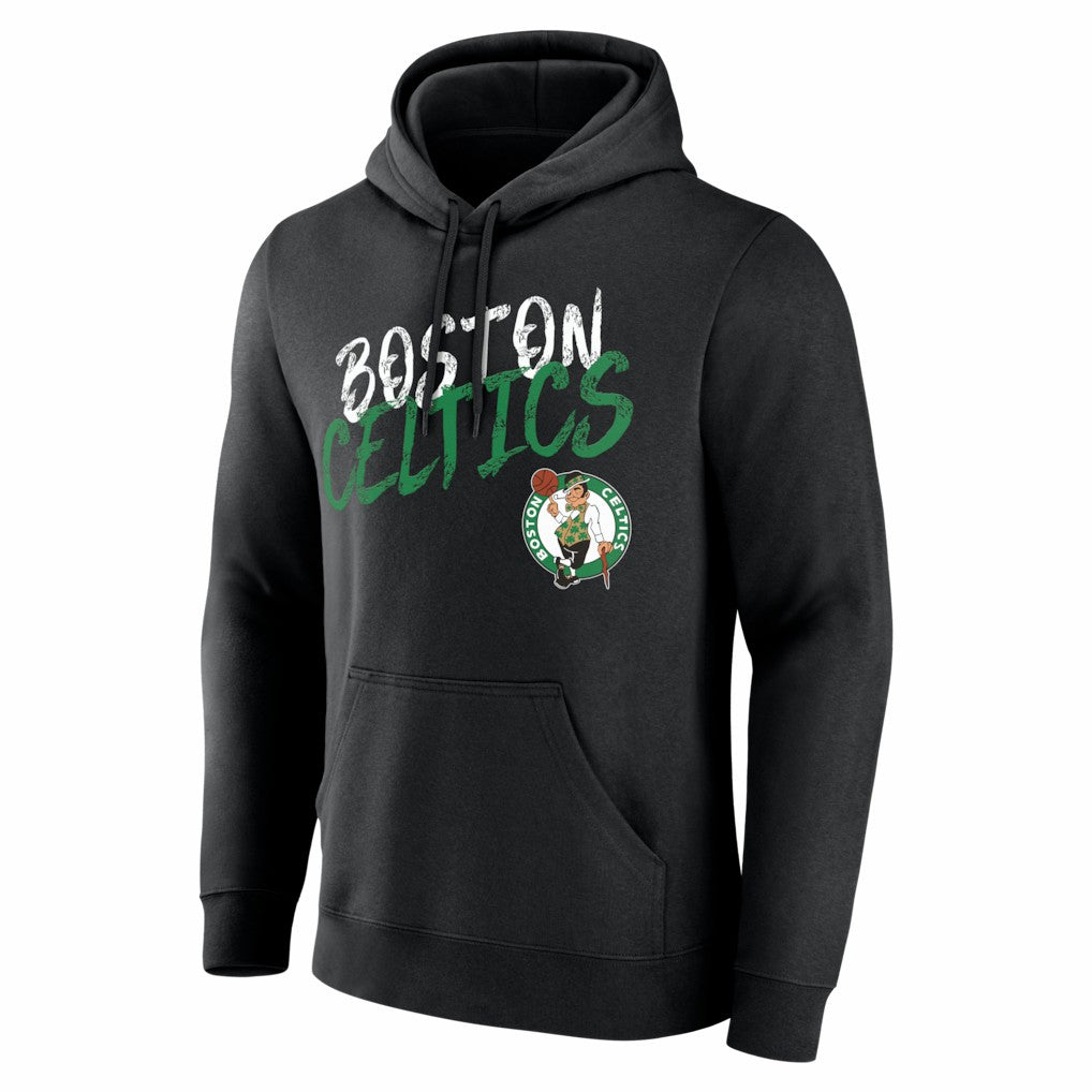 Black Boston Celtics Big & Tall Hustle Personalized Name & Number Hoodie | NBA