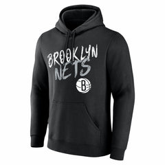 Black Brooklyn Nets Big & Tall Hustle Personalized Name & Number Hoodie | NBA