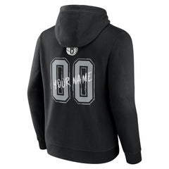 Black Brooklyn Nets Big & Tall Hustle Personalized Name & Number Hoodie | NBA