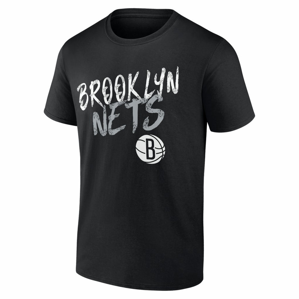 Black Brooklyn Nets Big & Tall Hustle Personalized Name & Number T-Shirt | NBA