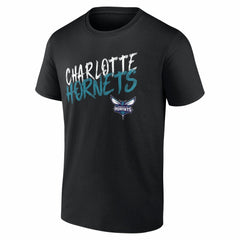 Black Charlotte Hornets Big & Tall Hustle Personalized Name & Number T-Shirt | NBA