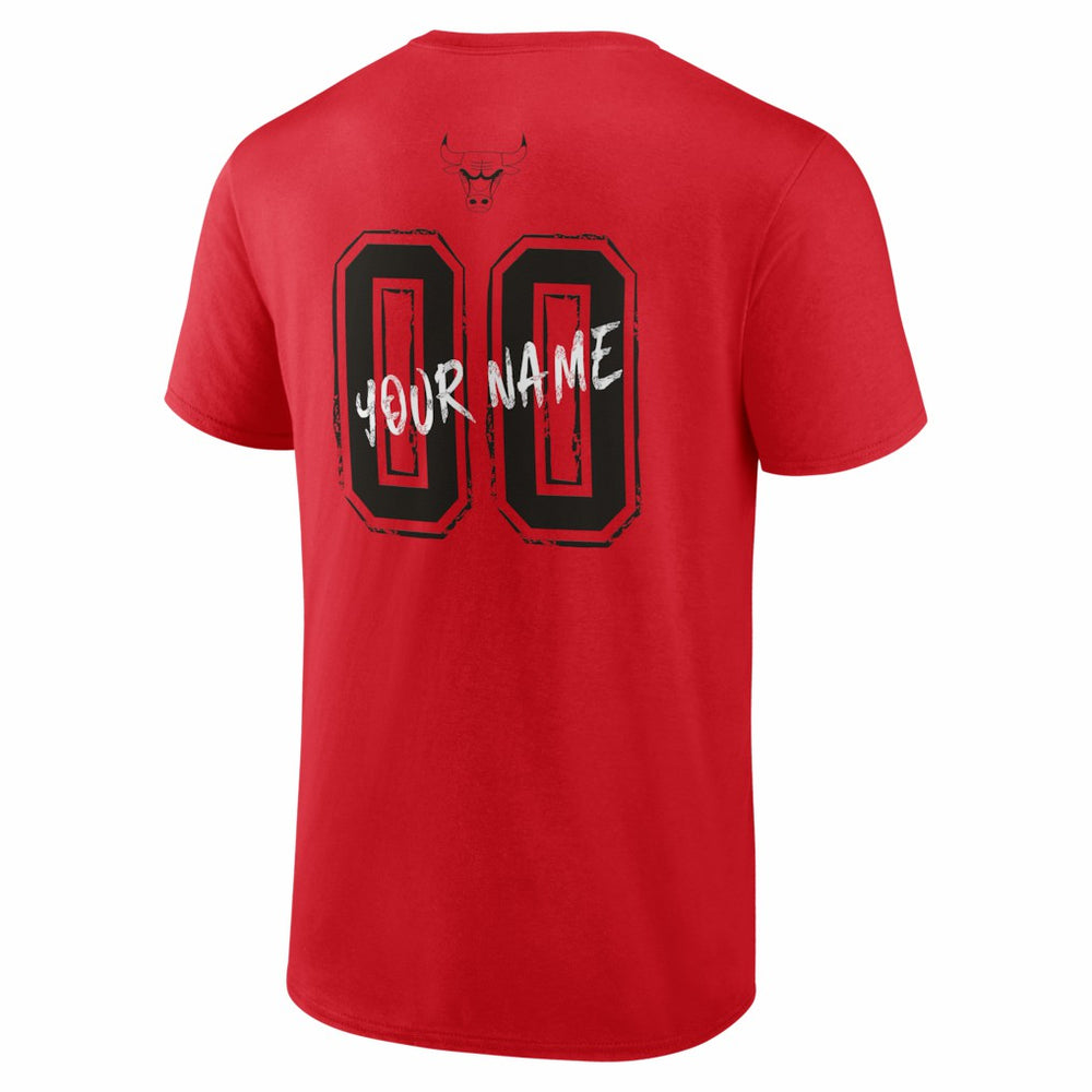 Red Chicago Bulls Big & Tall Hustle Personalized Name & Number T-Shirt sale | NBA