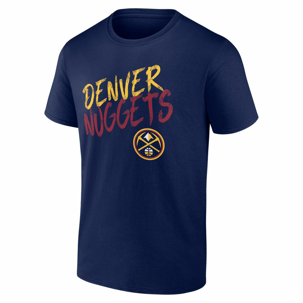 Navy Denver Nuggets Big & Tall Hustle Personalized Name & Number T-Shirt sale | NBA