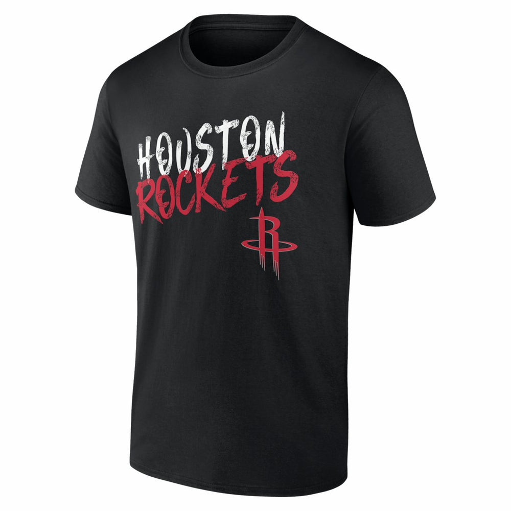 Black Houston Rockets Big & Tall Hustle Personalized Name & Number T-Shirt | NBA