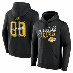 Black Los Angeles Lakers Big & Tall Hustle Personalized Name & Number Hoodie | NBA