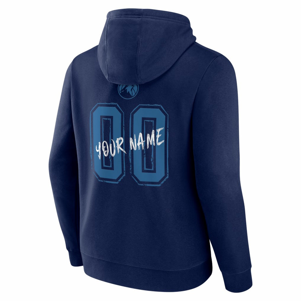 Navy Minnesota Timberwolves Big & Tall Hustle Personalized Name & Number Hoodie | NBA
