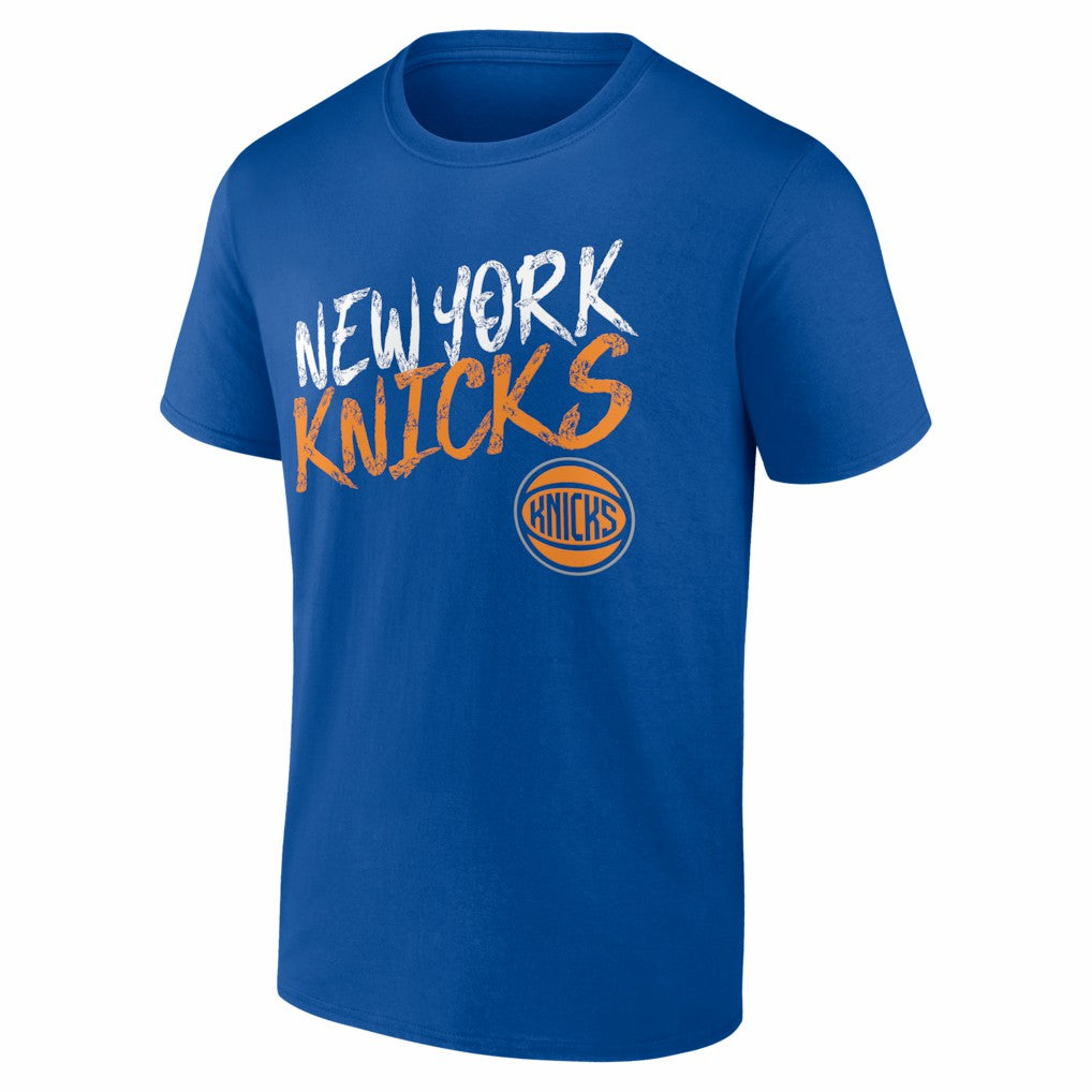 Blue New York Knicks Big & Tall Hustle Personalized Name & Number T-Shirt | NBA