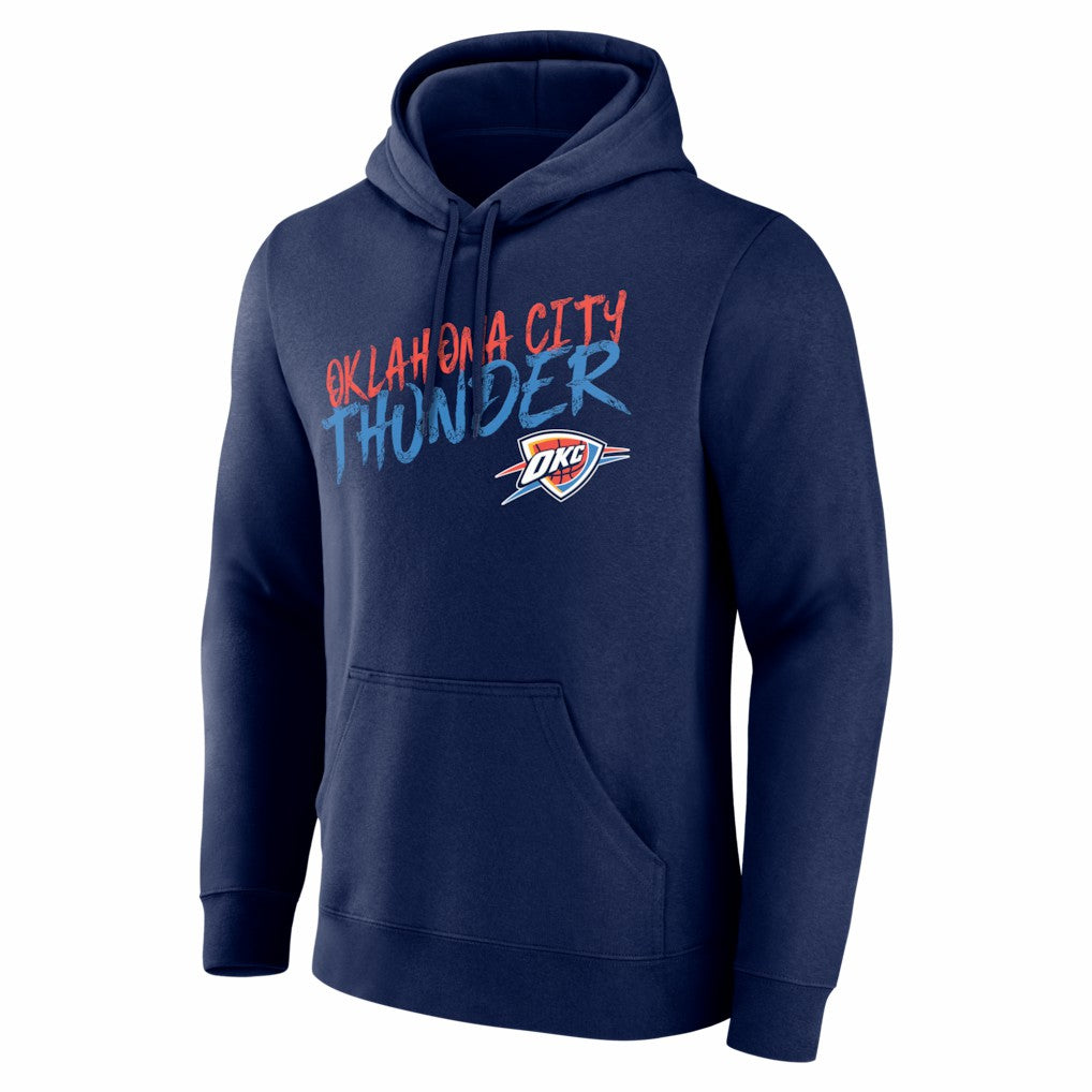 Navy Oklahoma City Thunder Big & Tall Hustle Personalized Name & Number Hoodie sale | NBA