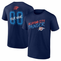 Navy Oklahoma City Thunder Big & Tall Hustle Personalized Name & Number T-Shirt | NBA