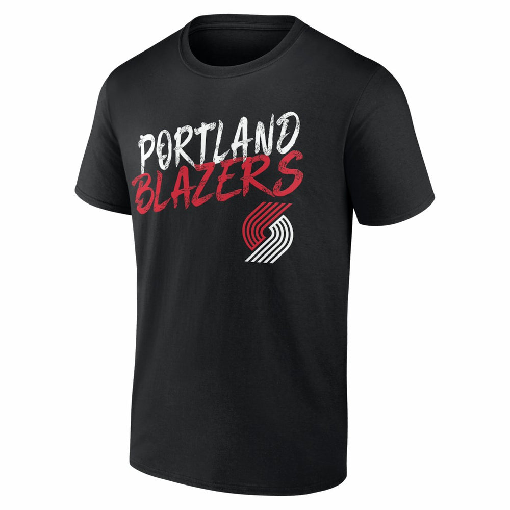 Black Portland Trail Blazers Big & Tall Hustle Personalized Name & Number T-Shirt | NBA