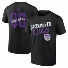 Black Sacramento Kings Big & Tall Hustle Personalized Name & Number T-Shirt | NBA
