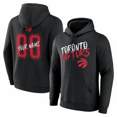 Black Toronto Raptors Big & Tall Hustle Personalized Name & Number Hoodie | NBA