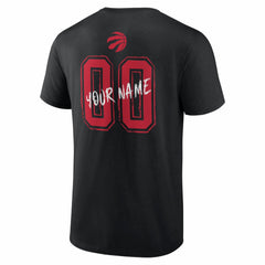 Black Toronto Raptors Big & Tall Hustle Personalized Name & Number T-Shirt | NBA