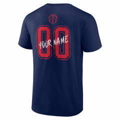 Navy Washington Wizards Big & Tall Hustle Personalized Name & Number T-Shirt | NBA