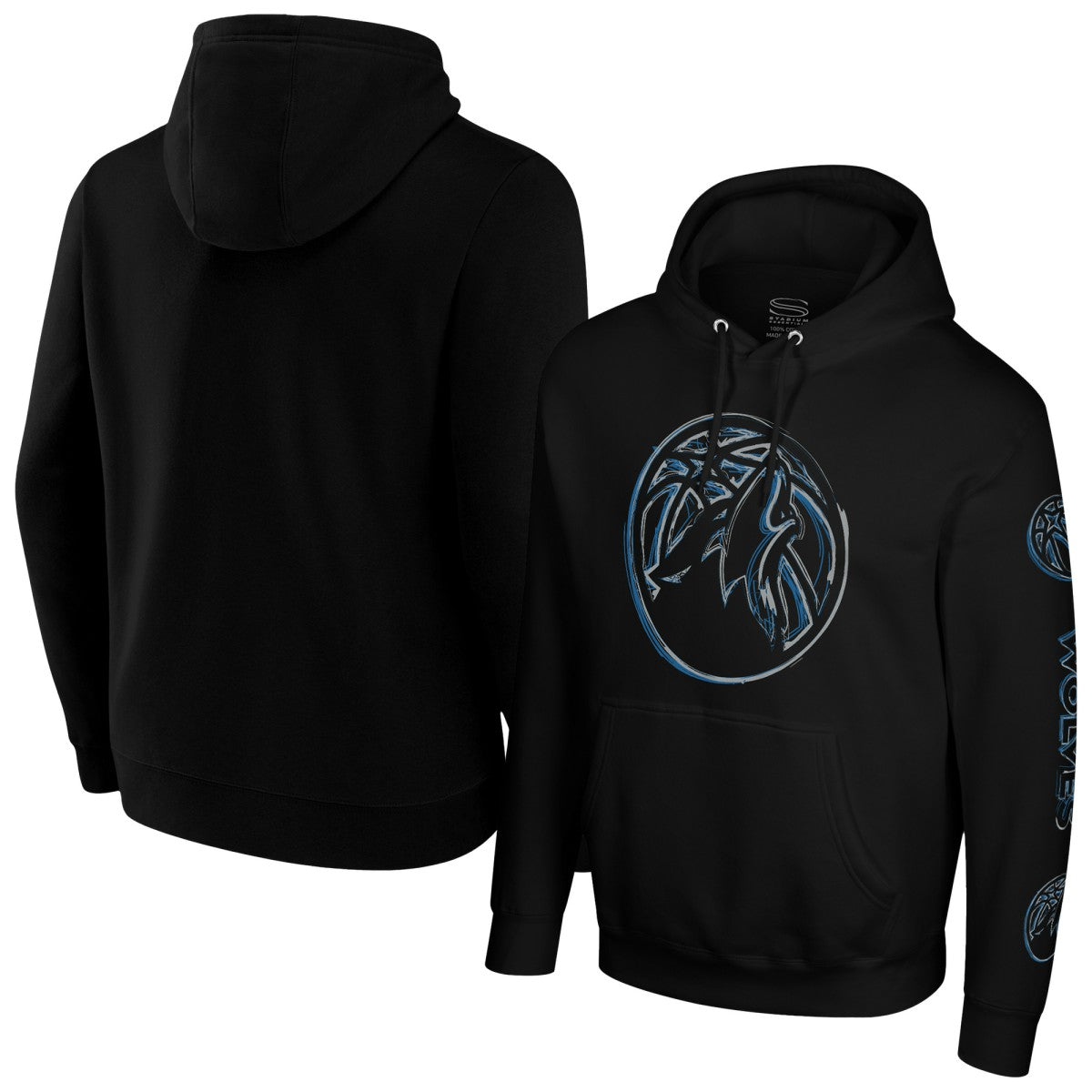 Black Minnesota Timberwolves Stadium Essentials Unisex Elementized Ride Hoodie | NBA