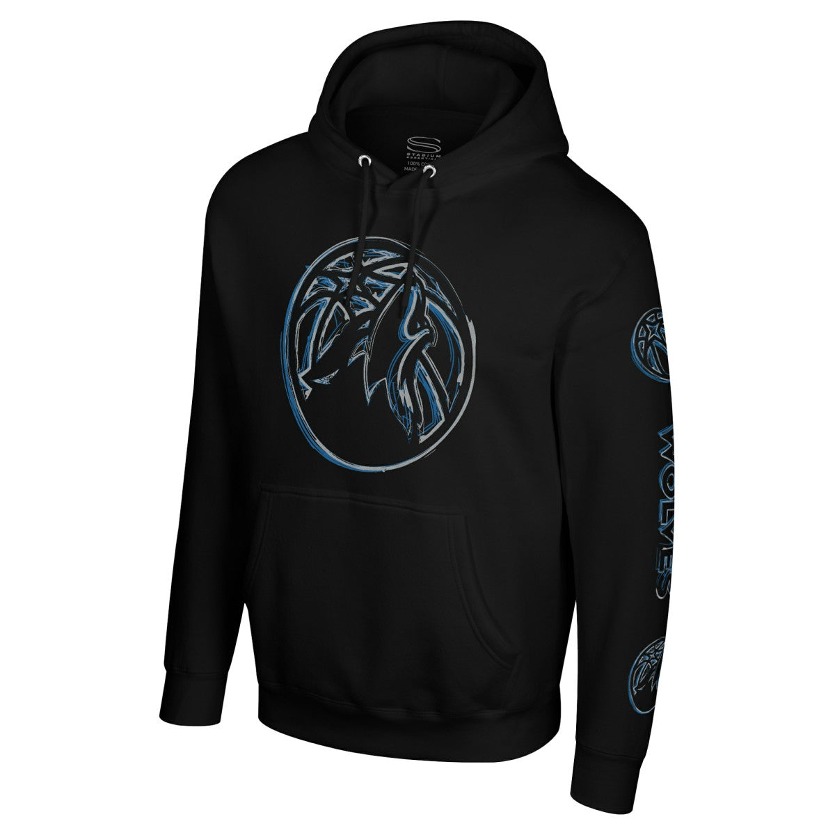 Black Minnesota Timberwolves Stadium Essentials Unisex Elementized Ride Hoodie | NBA