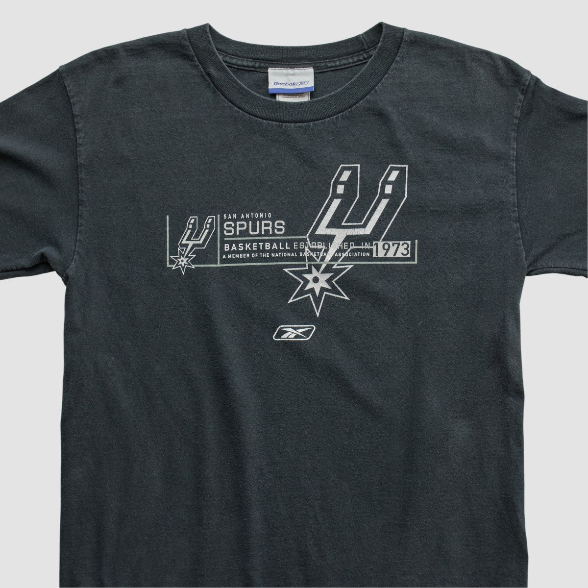 Black San Antonio Spurs Reebok 2000s Long Sleeve T-shirt | NBA