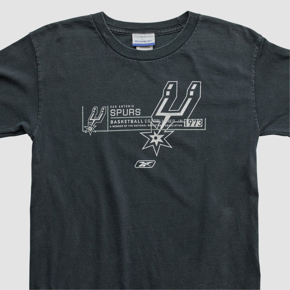 Black San Antonio Spurs Reebok 2000s Long Sleeve T-shirt | NBA