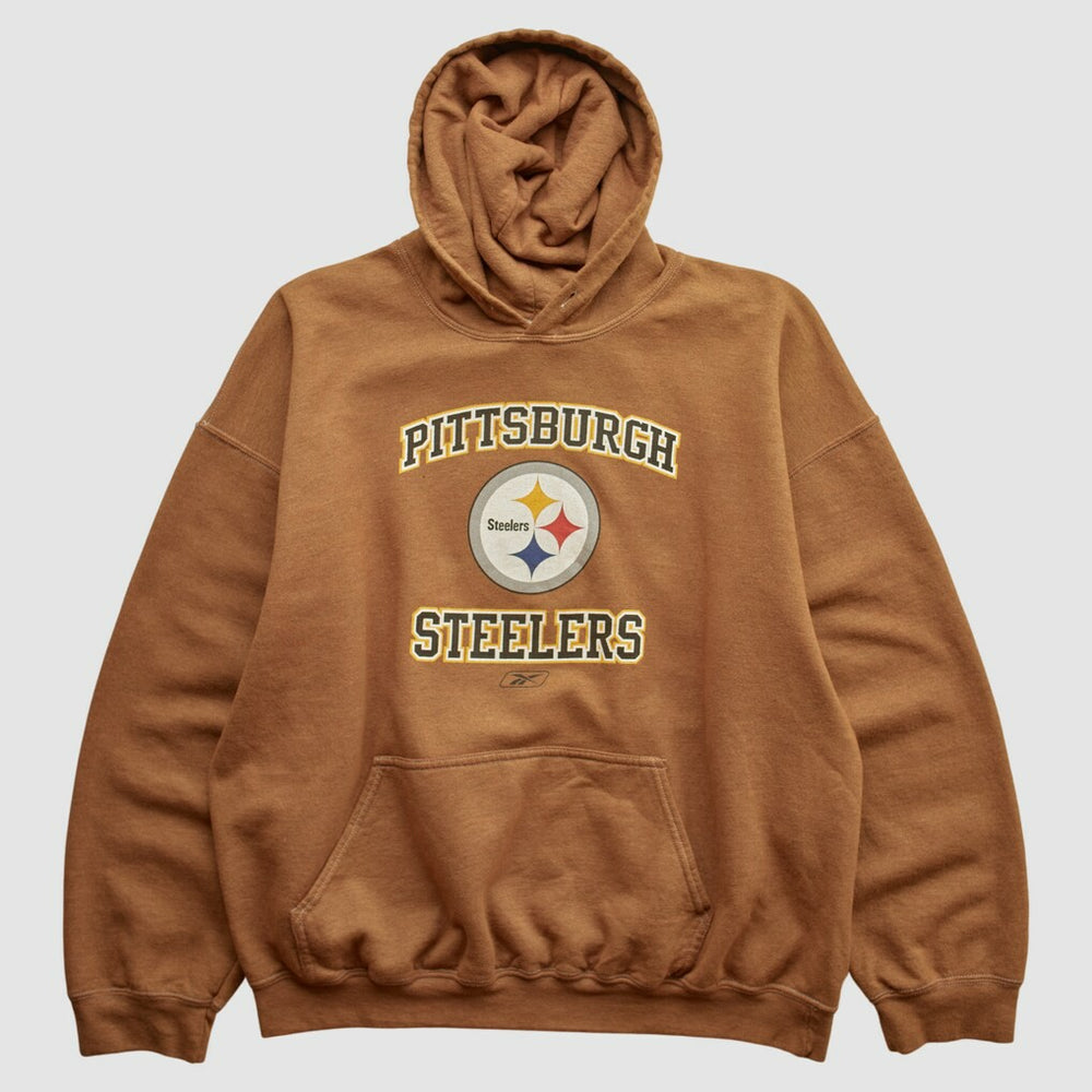 Pittsburgh Steelers Reebok 2000s Hooded Pullover Sweatshirt | NFL Discount