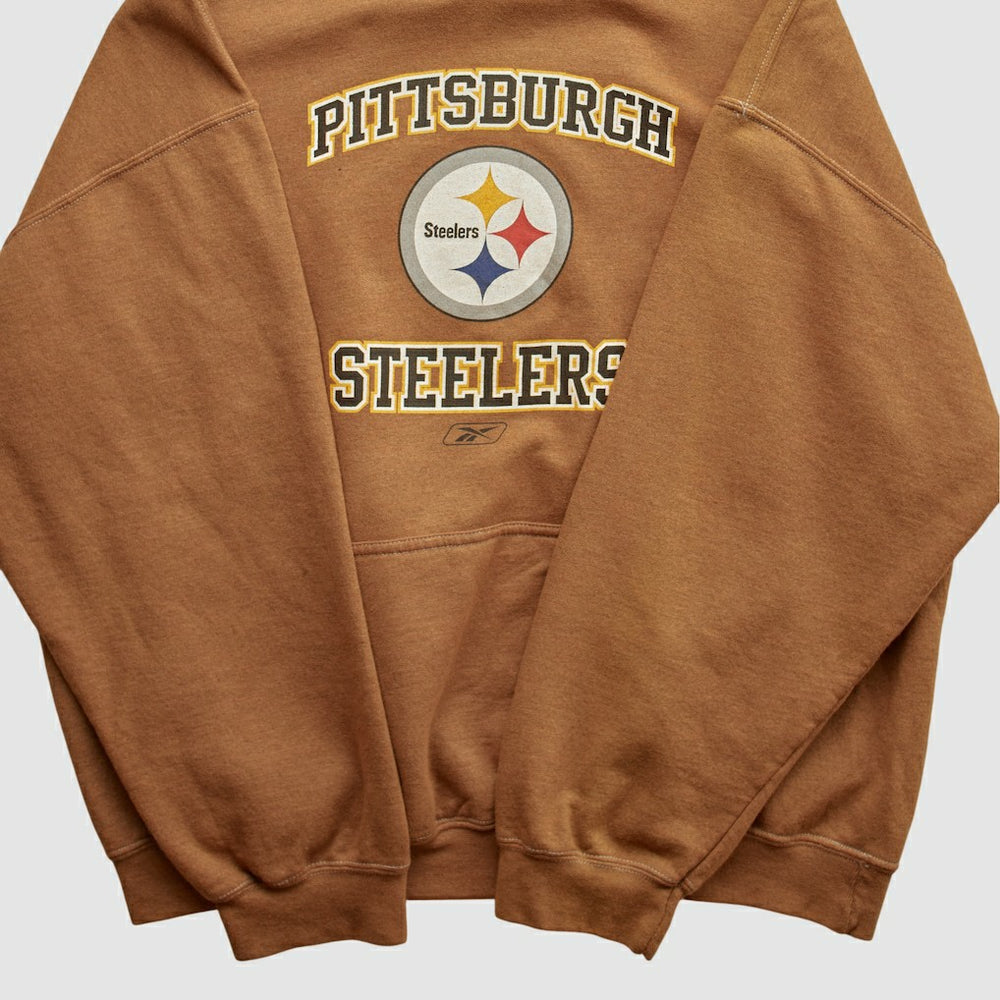 Pittsburgh Steelers Reebok 2000s Hooded Pullover Sweatshirt | NFL Discount