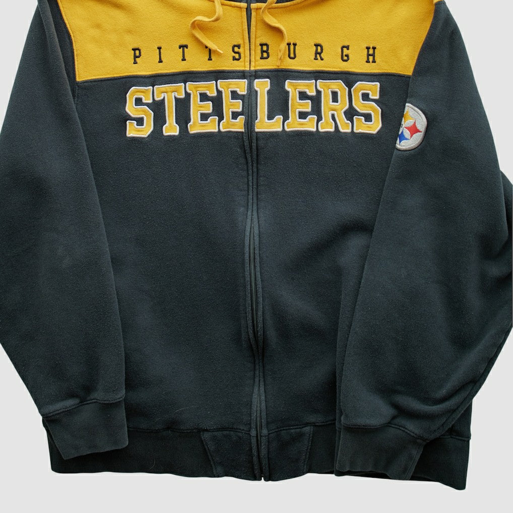 Pittsburgh Steelers NFL 2010s Hooded Full Zip Sweatshirt | NFL New