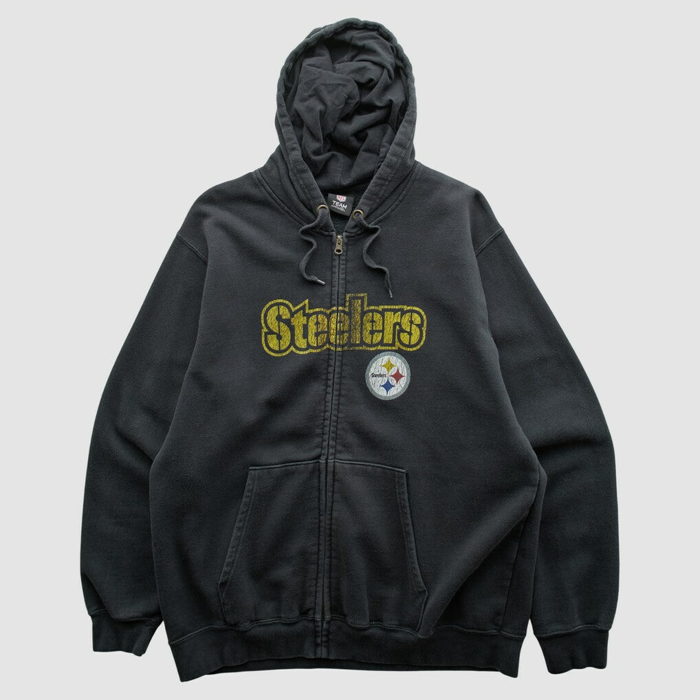 Pittsburgh Steelers NFL 2010s Hooded Full Zip Sweatshirt | NFL Discount
