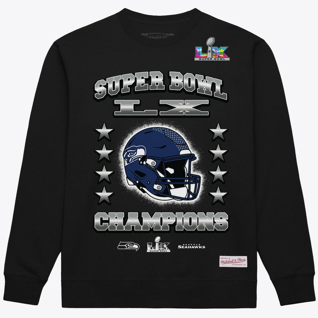 Seattle Seahawks Super Bowl LX Champions Helmet Sweatshirt | NFL Sale